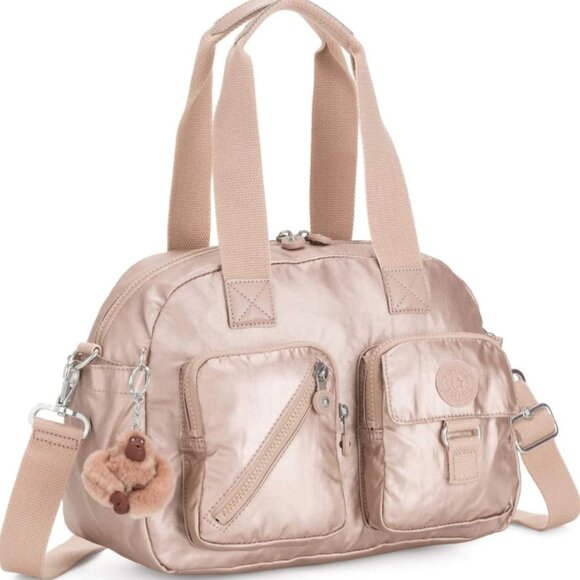 NWT Kipling Women's Defea Tan Nylon Adjustable Crossbody Satchel Shoulder Bag - Picture 3 of 8